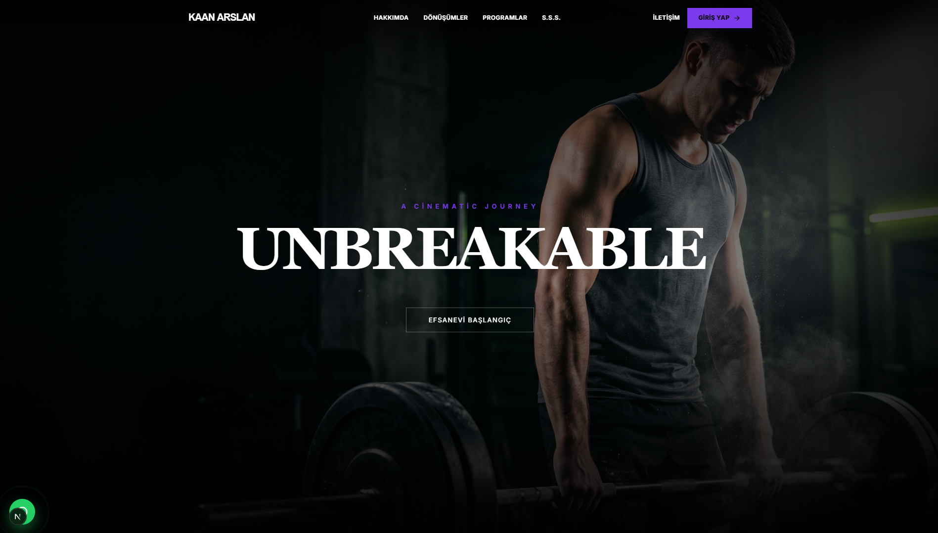 Koç markası landing tasarımı — Unbreakable