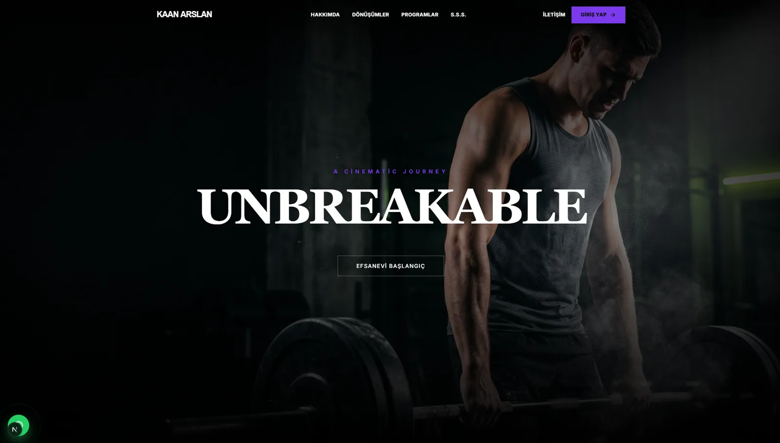 Koç markası landing tasarımı — Unbreakable